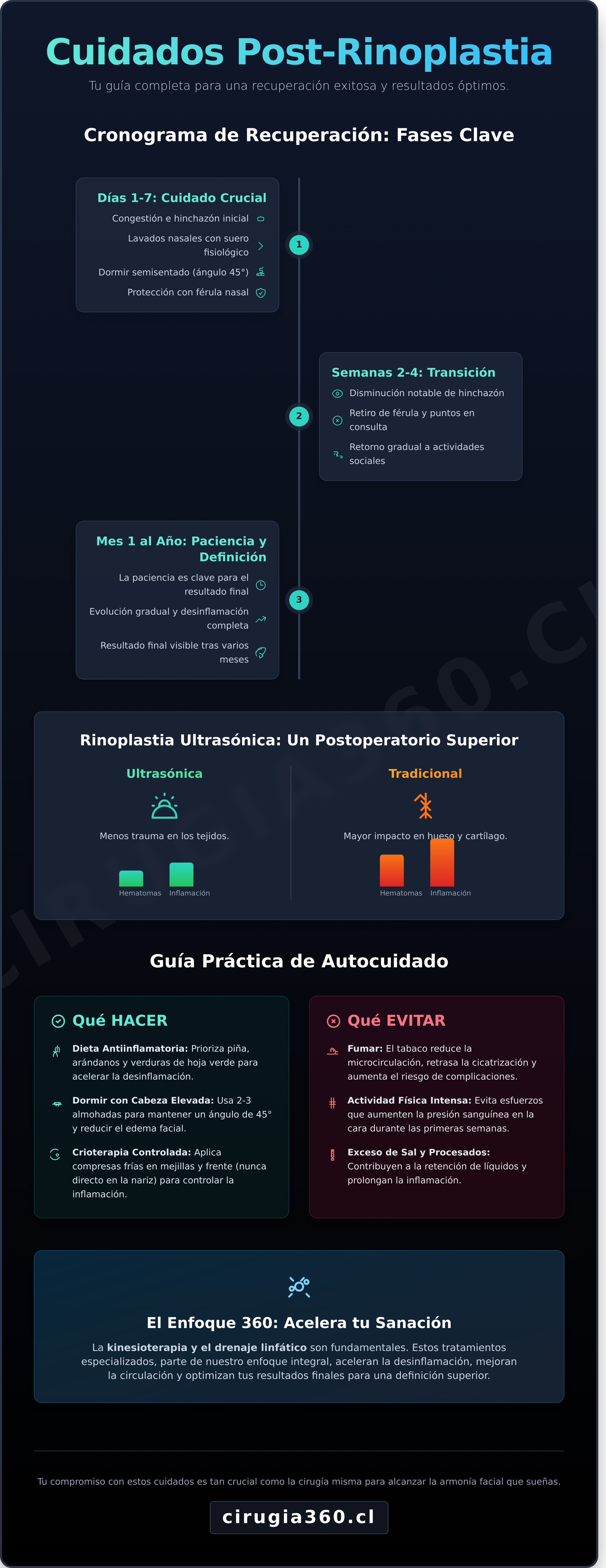 Infografia de Cuidados Post Rinoplastia: Guía Completa para una Recuperación Exitosa en 2026