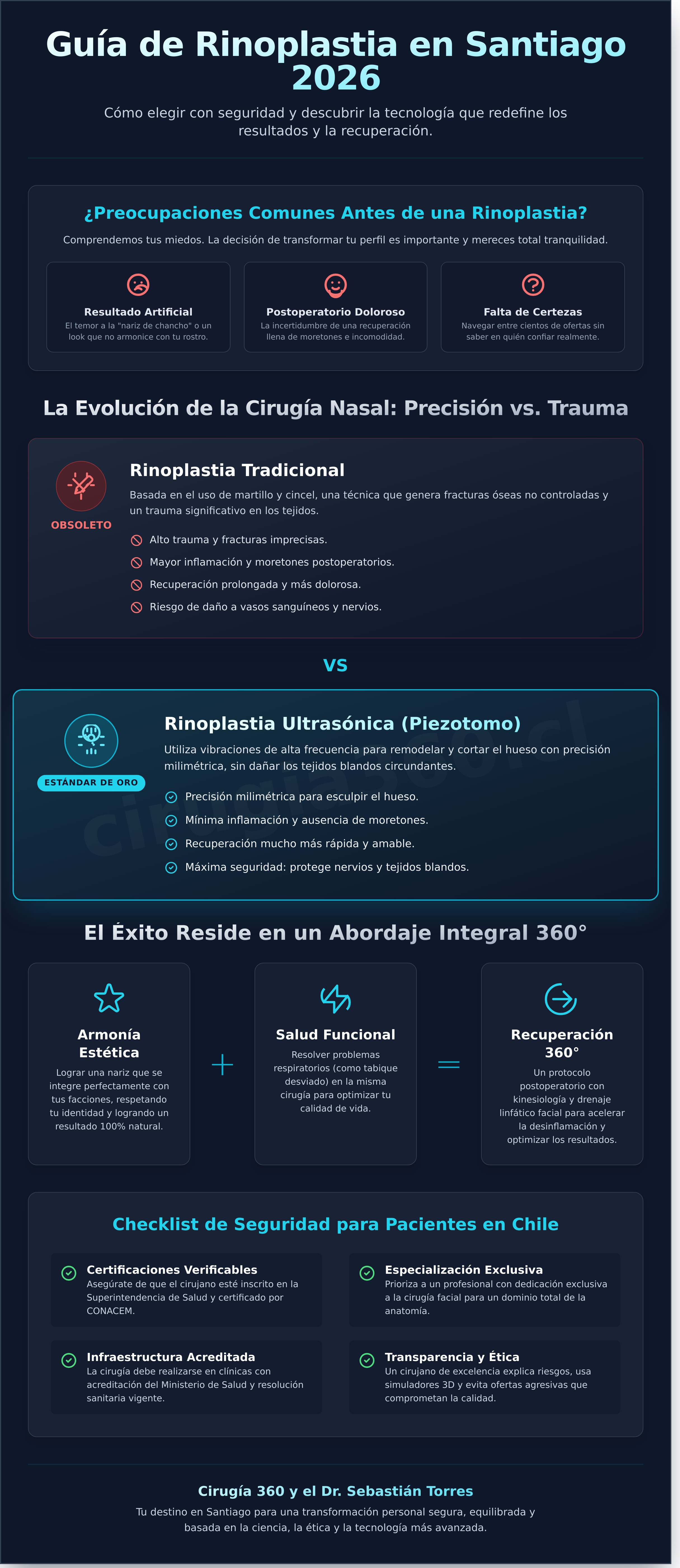 Infografia de Mejor Cirujano de Rinoplastia en Santiago: Guía para Elegir Excelencia en 2026