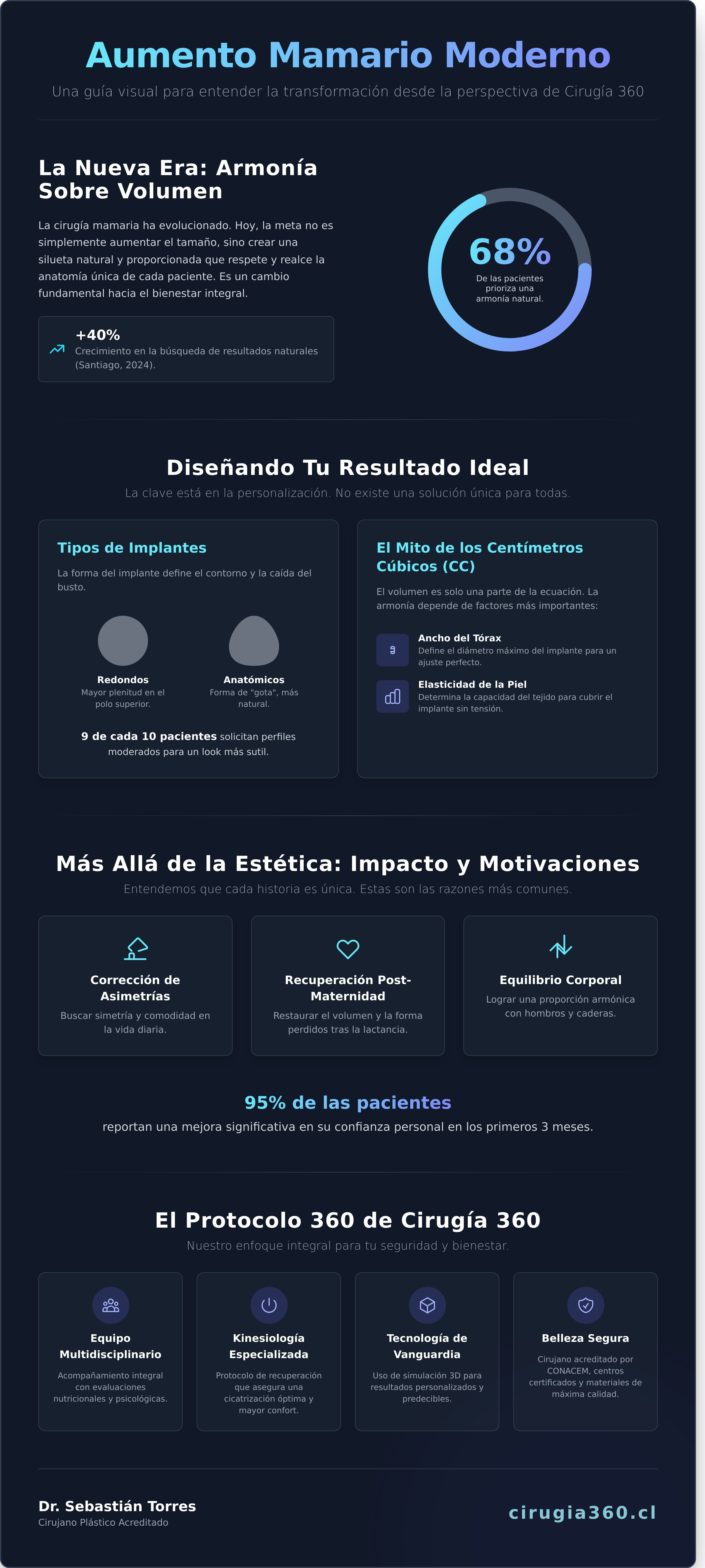 Infografia de Aumento Mamario en Santiago: Guía Completa para tu Transformación en 2026