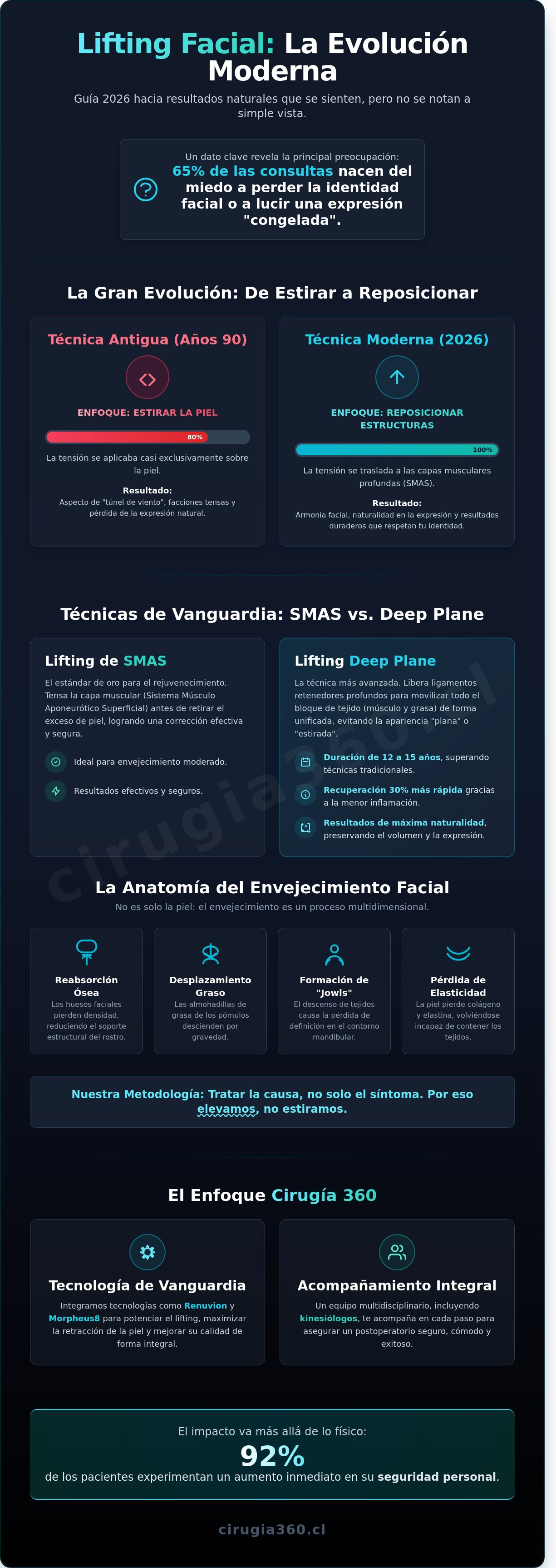 Infografia de Lifting Facial en Chile: Guía Completa de Rejuvenecimiento Natural 2026